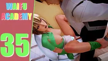 Play I fuck the tsundere girl in the bathroomwaifu academy - episode 35
