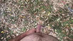 Play Outdoor Amateur Gets Dirty and Cums Naked