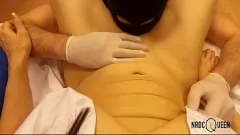Play Naughty Nurse in Latex Gloves Gets Fingered to Ecstasy POV