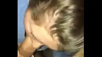 play Cute blonde girl tries to suck for the first time